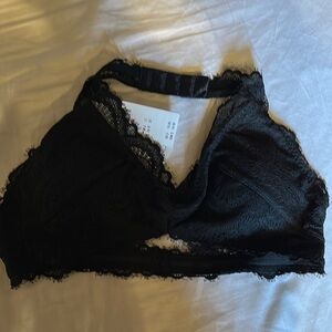 Gilly Hicks Black Lace Halter Bralette
